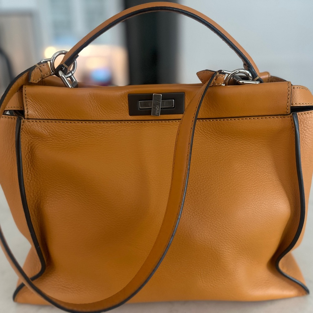 Fendi Peekaboo  Leather Handbag